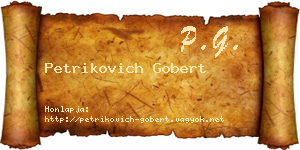 Petrikovich Gobert névjegykártya
